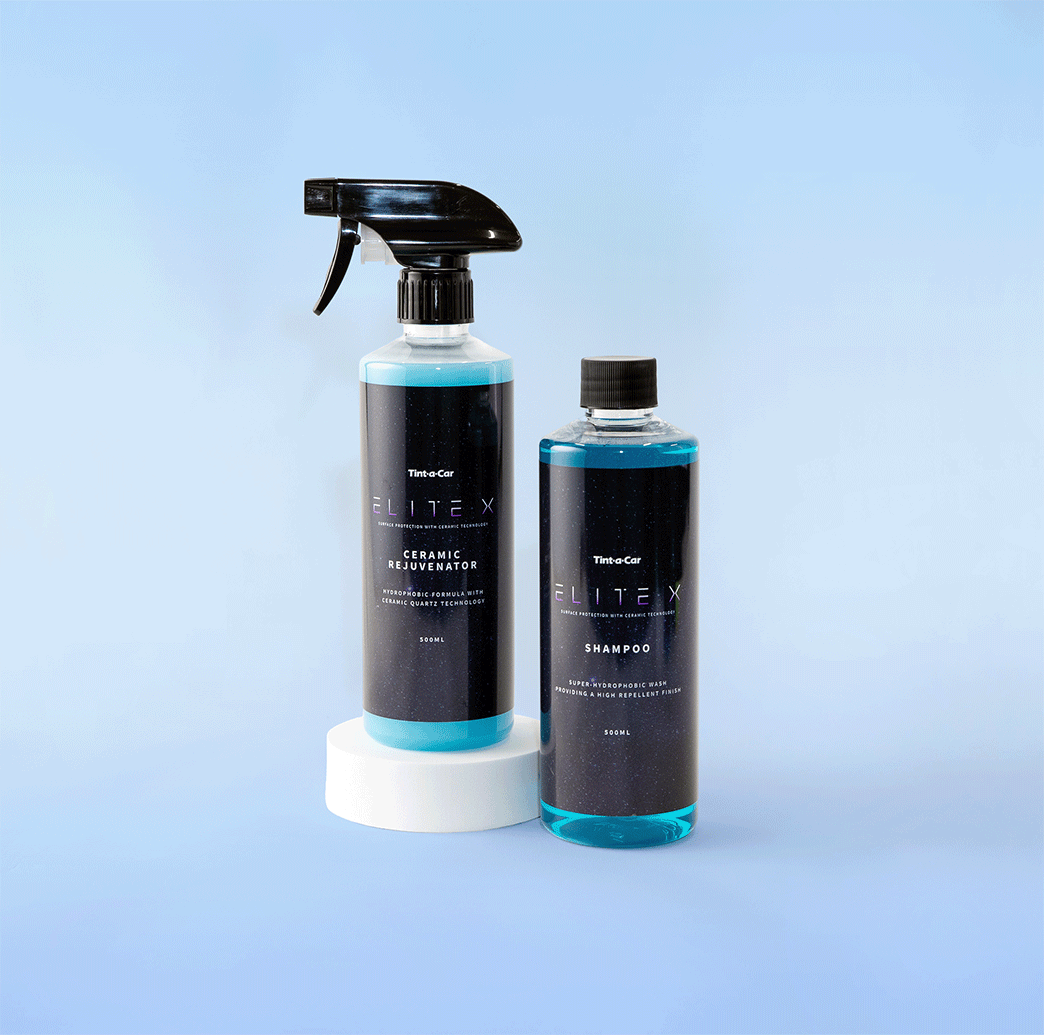 Elite X Shampoo and Ceramic Rejuvenator by Tint a Car