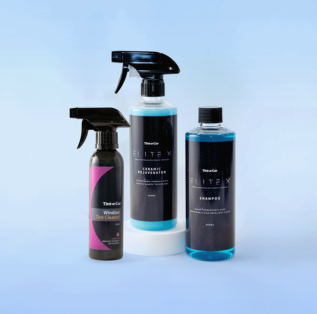 Elite X Shampoo and Ceramic Rejuvenator and WindowCleaner by Tint a Car